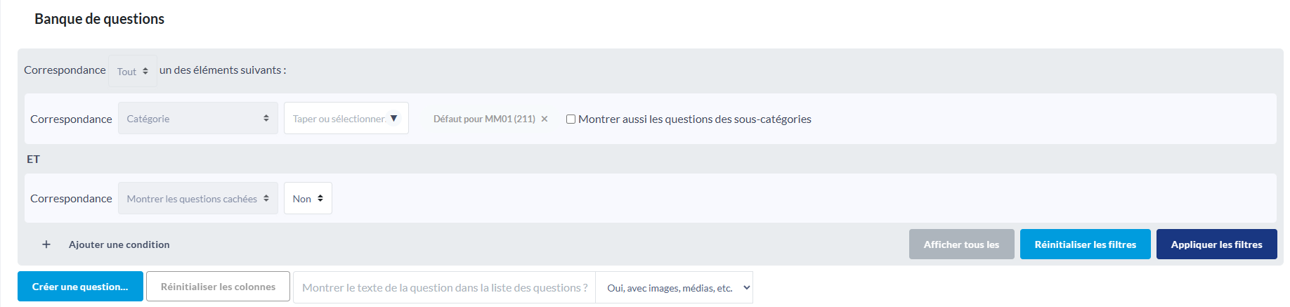 Banque de questions